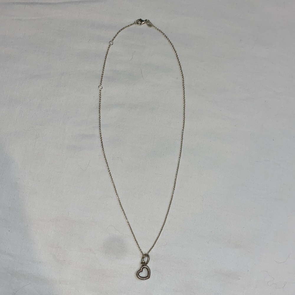 Authentic Pandora women’s heart necklace charm pendant and chain - Picture 4 of 7